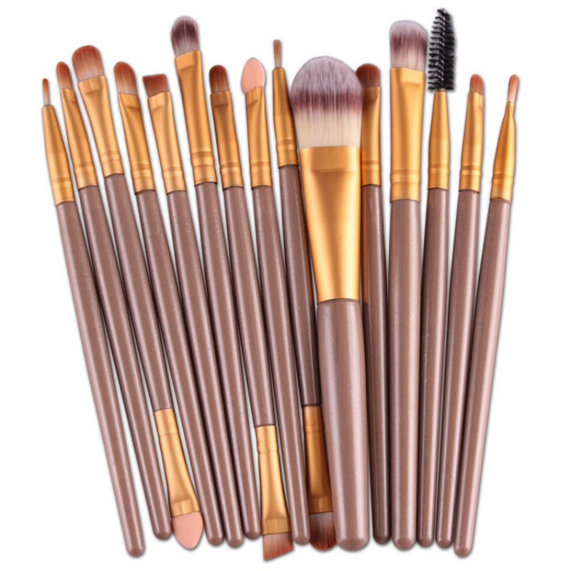 Set of 15 Professional Synthetic Makeup Brushes