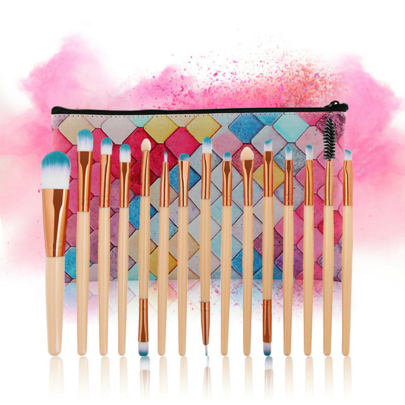 Set of 15 Professional Synthetic Makeup Brushes