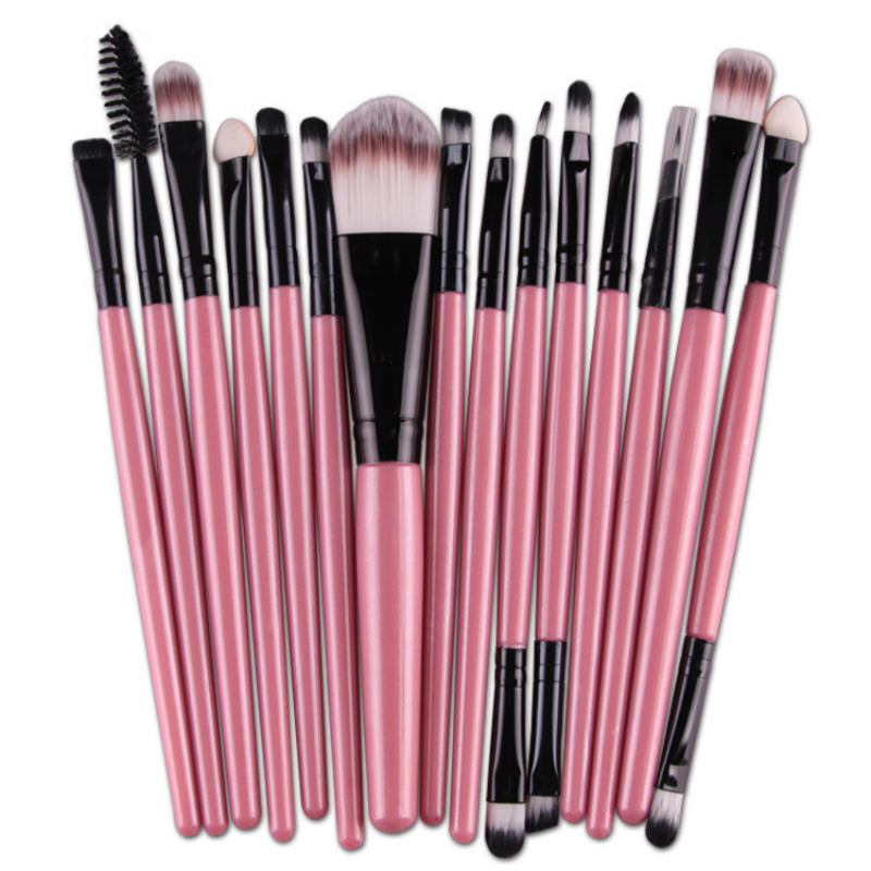 Set of 15 Professional Synthetic Makeup Brushes