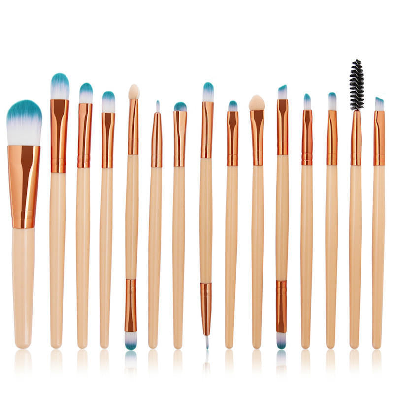 Set of 15 Professional Synthetic Makeup Brushes