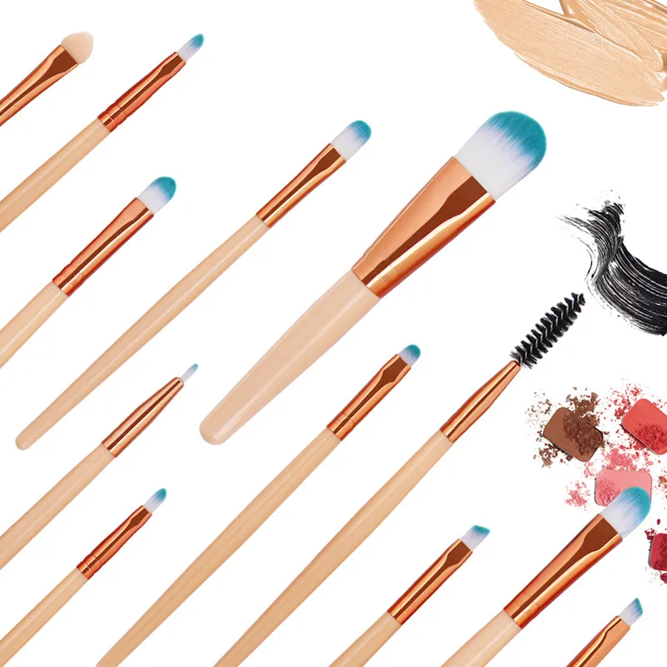 Set of 15 Professional Synthetic Makeup Brushes