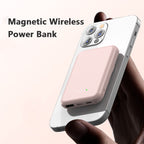 Mini Fast Charging Magnetic Wireless Power Bank 5000 MAh Portable - Fast, Snap-On Charging Anywhere