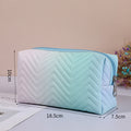 Women's PU Leather Gradient Stereoscopic Makeup Bag